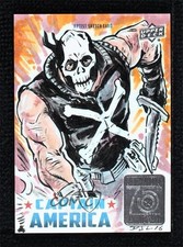 2016 Marvel Capitão América 75º Aniversário 1/1 Daniel Logan Esboço Automático n2o, usado comprar usado  Enviando para Brazil