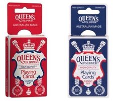Chinelo QUEEN'S 52 cartas de baralho tamanho ponte baralho azul ou vermelho cassino slip desk comprar usado  Enviando para Brazil