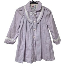 Sobretudo Casual Time Kids meninas roxo leve tamanho 6 botões colarinho arco, usado comprar usado  Enviando para Brazil