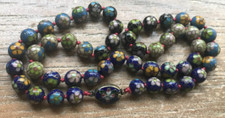 Colar de bola cloisonne vintage 20" com fecho esmaltado combinando comprar usado  Enviando para Brazil