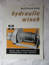 Folheto de vendas guincho hidráulico Bucyrus-Erie original 6 páginas comprar usado  Enviando para Brazil