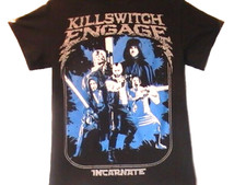PERFEITO ESTADO- Camiseta Masculina Pequena KillSwitch Engage World Tour Encarnada Dupla Face comprar usado  Enviando para Brazil