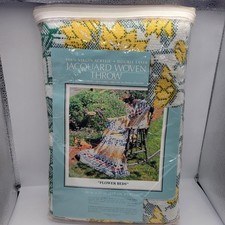 Camas de flores JACQUARD de tecido flores multicoloridas 46 x 57 pol. novas comprar usado  Enviando para Brazil