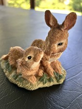 Par de coelhos bronzeados Nature's Friends coleção cúpula bebê mãe 1989  comprar usado  Enviando para Brazil