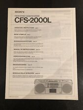 Sony cfs 2000l for sale  Ireland