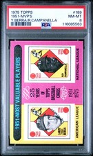 1975 Topps #189 1951 MVP Berra/Campanella PSA 8 casi nuevo-como nuevo Low Pop segunda mano  Embacar hacia Mexico