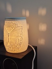 Scentsy, lampka ceramiczna zapachowa 2 w 1, „Motyl i Kwiaty”, USA, wys 16 cm na sprzedaż  PL