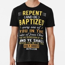 Camiseta Atos 2 38 Arrependa-se e Seja Batizado Tamanho P a 5XL Fabricada nos EUA comprar usado  Enviando para Brazil