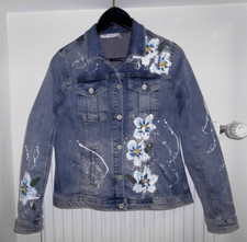 Monari jeansjacke blumenprint gebraucht kaufen  Eschershausen