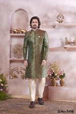 Designer indiano masculino casamento Bollywood étnico festa desgaste noivo Sherwani Índia comprar usado  Enviando para Brazil