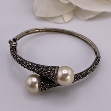 Sterling marcasite pearl for sale  Zimmerman