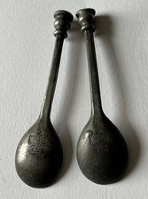 RARO THOMAS COLE COLHERES DE ESTANHO COM HARPA TC LEÃO X MARCA DE QUALIDADE 1723-90 Londres comprar usado  Enviando para Brazil