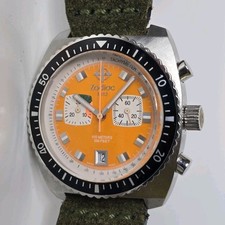 Relógio cronógrafo masculino quartzo 43 mm laranja Zodiac Sea Dragon fabricado na Suíça comprar usado  Enviando para Brazil