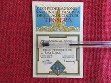 Tessera confederazione naziona usato  Italia