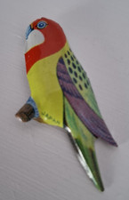 Parrot tin brooch for sale  EVESHAM