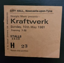 Ingresso para concerto KRAFTWERK Computer World Tour Newcastle Upon Tyne Reino Unido raro 1 comprar usado  Enviando para Brazil