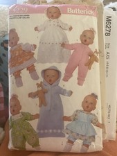 Guarda-roupa de boneca bebê Butterick padrão de costura 5229 todos os tamanhos cortado e completo  comprar usado  Enviando para Brazil