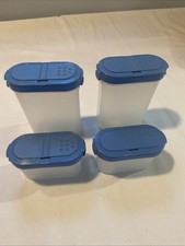 Tupperware Modular Mates Shaker Spice Containers 1843 1846 Lote de 4 Tampas Azuis comprar usado  Enviando para Brazil
