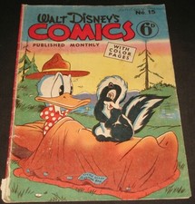 WALT DISNEY'S COMIC #15 DONALD DUCK 1940s Era de Ouro comprar usado  Enviando para Brazil
