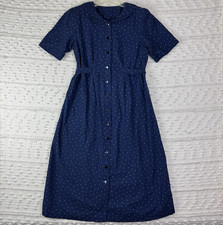 Vestido feminino Lilies feito à mão S azul bolinhas botão frontal bolso único com cinto comprar usado Vestido feminino Lilies feito à mão S azul bolinhas botão frontal bolso único com cinto comprar usado  Enviando para Brazil