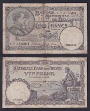 Banconota Belgio 5 francs 1938 P.-108a MB/F, usado comprar usado  Enviando para Brazil