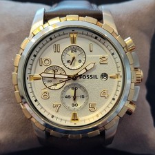 Usado, Relógio de quartzo masculino Fossil Dean FS4788 aço inoxidável mostrador analógico pulseira de couro comprar usado  Enviando para Brazil