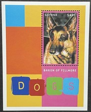 GUYANA PERROS SELLOS HOJA DE RECUERDO 2001 MNH PET PASTOR ALEMÁN PERRO ANIMALES MASCOTAS segunda mano  Embacar hacia Mexico