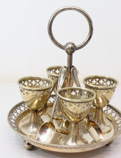 silver plated egg cups for sale  SALISBURY