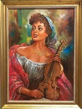 Olio tela violinista usato  Cattolica