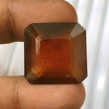 Granada Hessonita corte octógono quadrado 22X22 mm pedra preciosa facetada natural 41,05 cts comprar usado  Enviando para Brazil