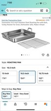 TRAMONTINA gourmet 16,5 polegadas assadeira profunda aço inoxidável, Basting/V Racks comprar usado  Enviando para Brazil