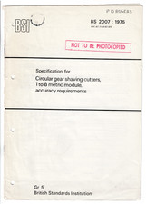 2007 specification circular for sale  LETCHWORTH GARDEN CITY