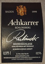 Weinetikett 1999 achkarrer gebraucht kaufen  Eckelsheim, Gau-Bickelheim, Wonsheim