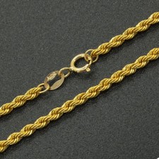 Colar de torção masculino feminino corrente corda ouro 18K Singapura 2mm 16"-24" comprar usado  Enviando para Brazil