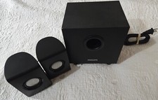 Alto-falantes estéreo com fio duplo Phillips e subwoofer caixa de som baixo comprar usado  Enviando para Brazil