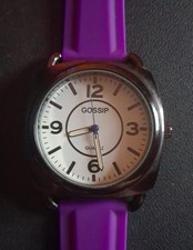 Relógio feminino analógico quartzo estojo tom escuro GOSSIP GSP890C 7,5” PRECISA DE BATERIA NOVA comprar usado  Enviando para Brazil