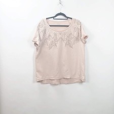 Apt. Blusa de moletom feminina manga curta blush rosa 9 XL comprar usado  Enviando para Brazil