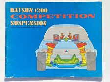 Catálogo manual de afinación de suspensión Datsun 1200 Factory Race de colección segunda mano  Embacar hacia Mexico
