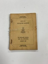 Usado, OAG) Notes for Artillery Battery Executive Fort Sill Oklahoma 1952 PB comprar usado  Enviando para Brazil