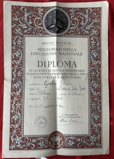 Diploma regno italia usato  Milano