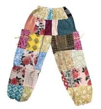 Pantalones de yoga de ubicación ancha Pantalones harén de retazos múltiples Boho Hippie Pantalones harén segunda mano  Embacar hacia Mexico