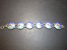 Vintage Multi Esmalte Painel Celta Pulseira Elos de Prata Esterlina Marcas da Irlanda comprar usado  Enviando para Brazil