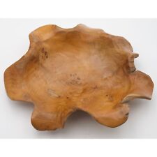Tigela decorativa esculpida à mão madeira natural burl 15", peça central de mesa, tigela de frutas comprar usado  Enviando para Brazil