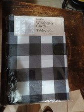 Mantel de tela a cuadros Buffalo 60" Winchester Check negro blanco segunda mano  Embacar hacia Mexico