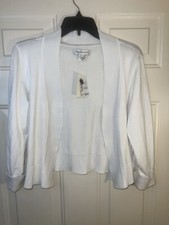 Usado, Camisa topper Christopher CJ Banks cardigã suéter grande branco rayon comprar usado  Enviando para Brazil