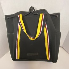 Mochila de cordão Tommy Hilfiger preta e amarela com alças multicoloridas  comprar usado  Enviando para Brazil