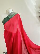 Red sari saree for sale  UK