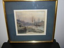 Whitby harbour watercolour for sale  PAR