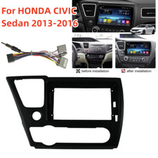 Painel de painel estéreo painel fáscia rádio carro 9 polegadas para Honda Civic Sedan 2013-2016 comprar usado  Enviando para Brazil