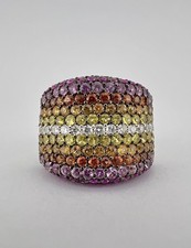 Bague saphir multicolore d'occasion  Expédié en France